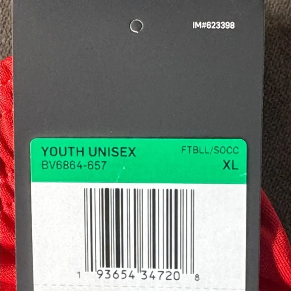 Nike Youth Unisex Red Sport Shorts Dri-Fit Size XL